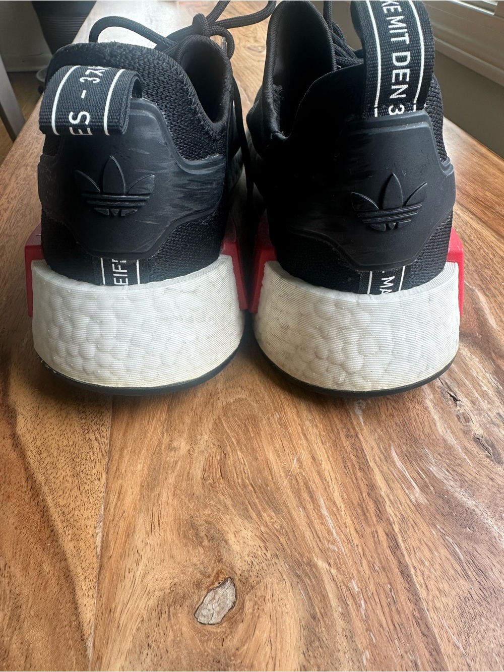 adidas Black Sneakers with Red & Blue Midsole Accents - Picture 5 of 9